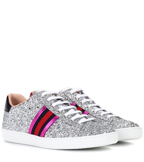 scarpe gucci glitter|Gucci glitter web sneakers.